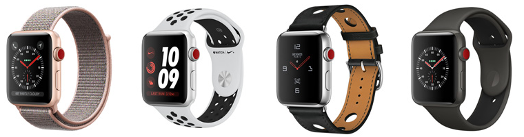 Apple Watch Series 3, Case Size: 38mm