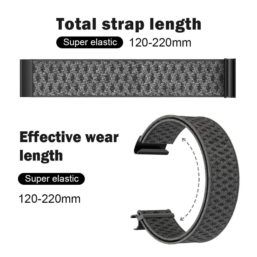 Super elastic knit wrist strap for Whoop 4 fitness tracker, 120-220mm adjustable length