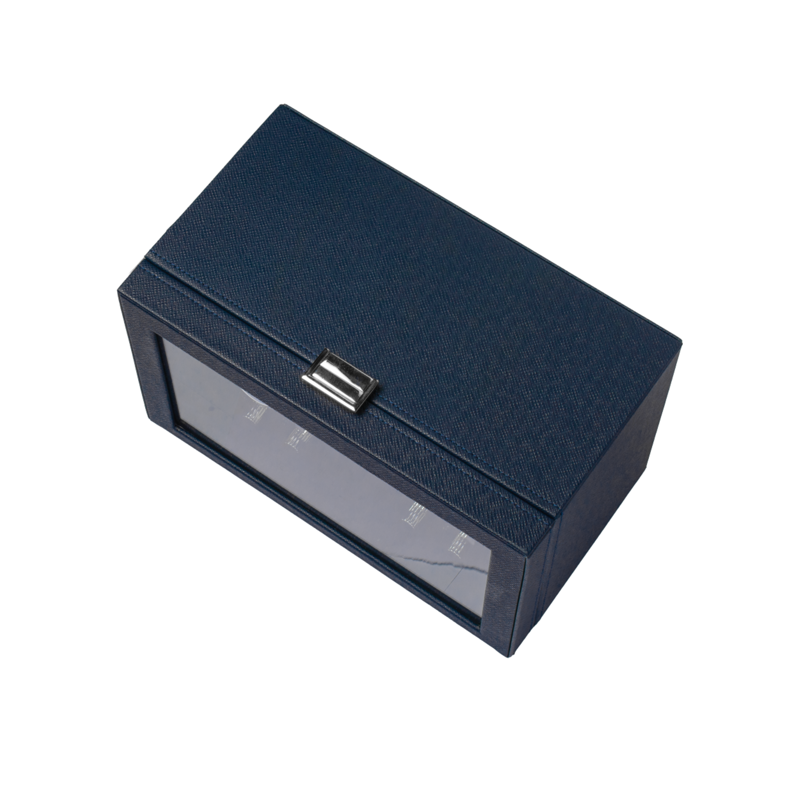 Watch Winder - Saffiano Leather (Single/Double) | Navy Blue