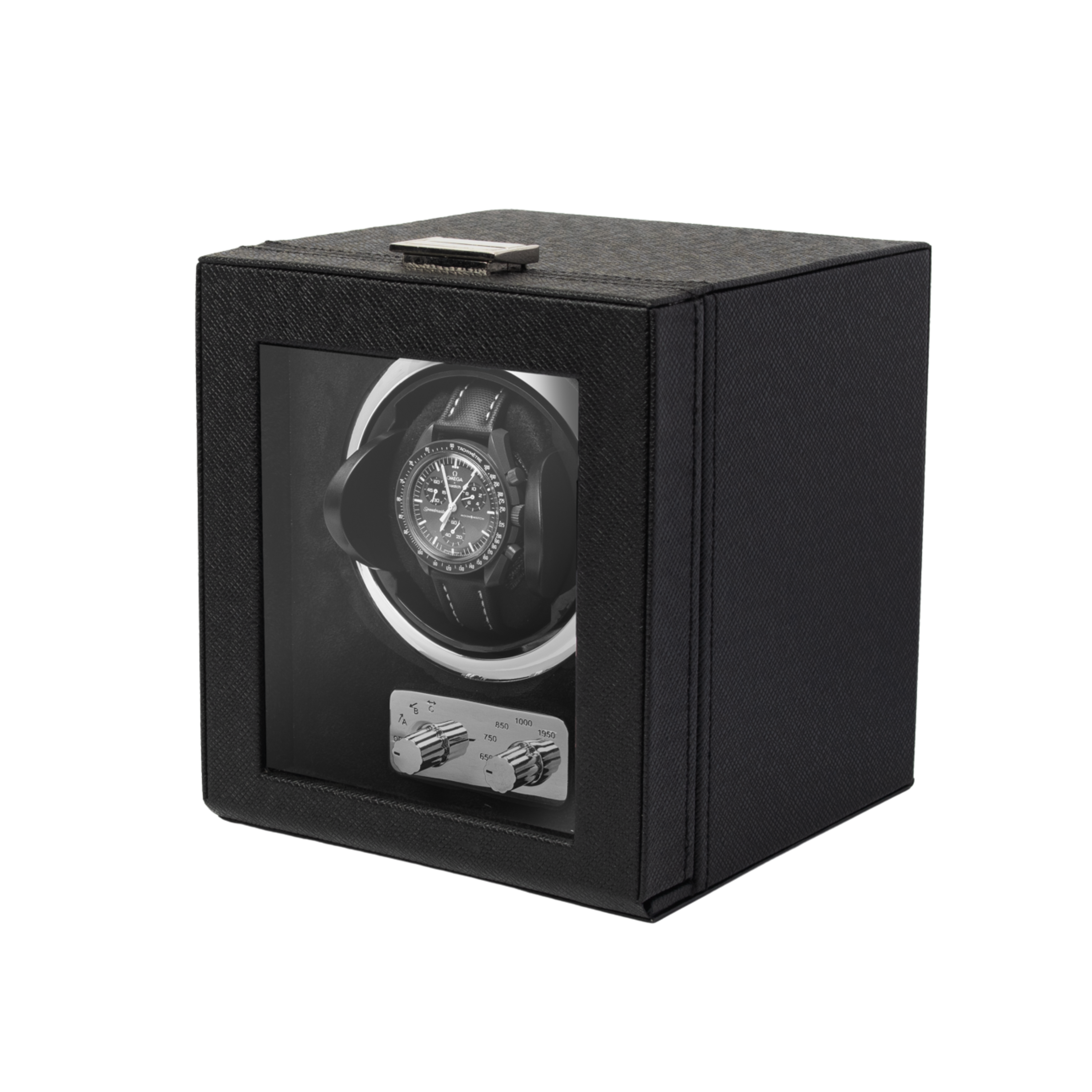 Watch Winder - Saffiano Leather (Single/Double) | Black