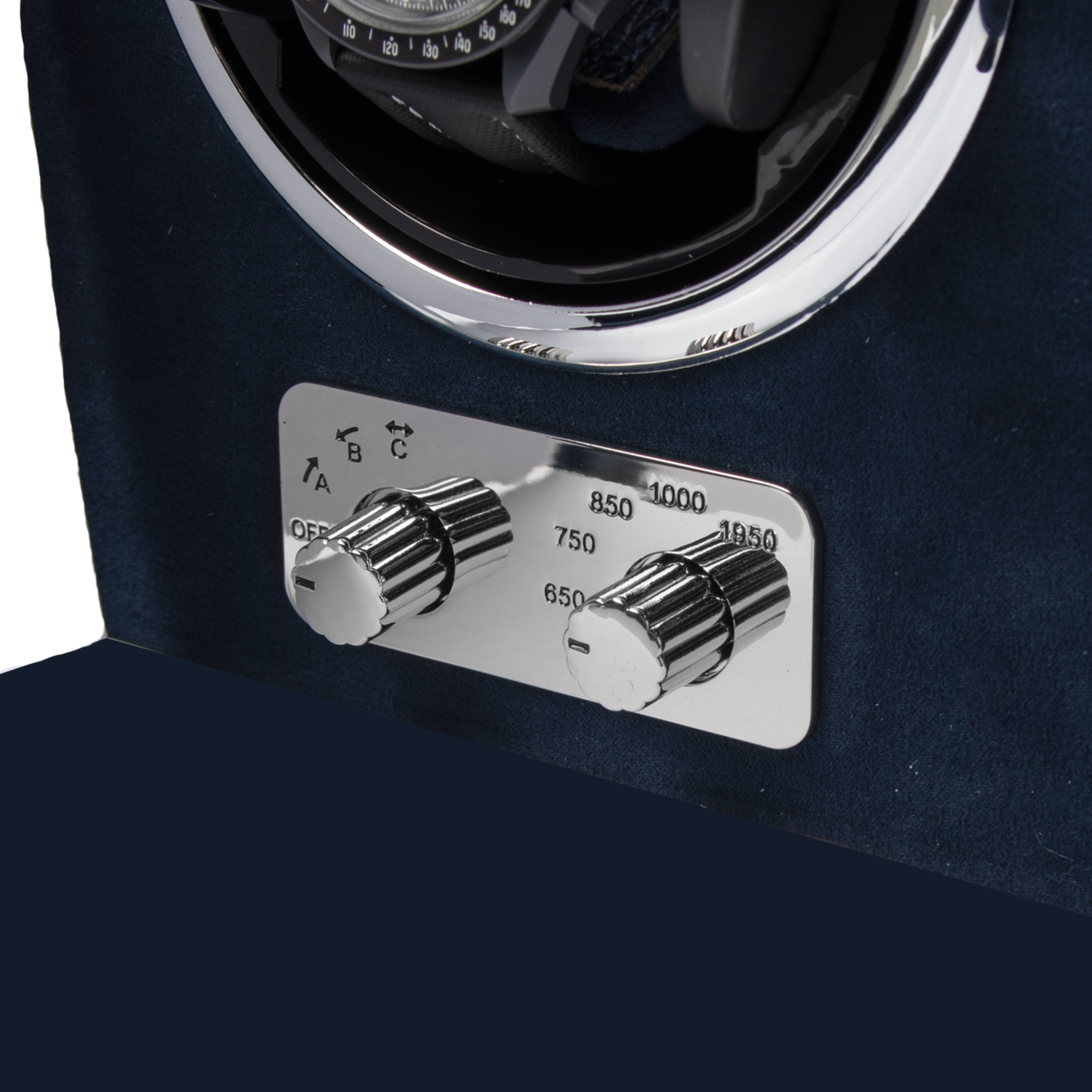 Watch Winder - Saffiano Leather (Single/Double) | Navy Blue