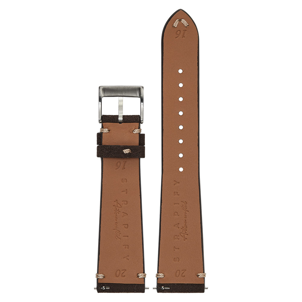 Alcantara Leather - Vintage - Dark Brown for Pixel Watch 1-5 41mm
