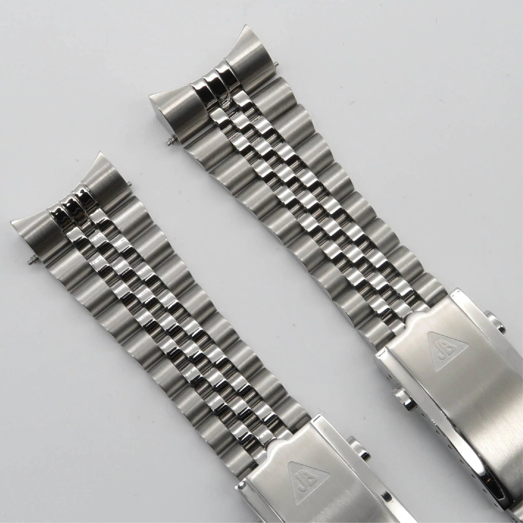Stainless steel watch bracelets with solid links and deployant clasps for Tudor Black Bay Pro timepieces
