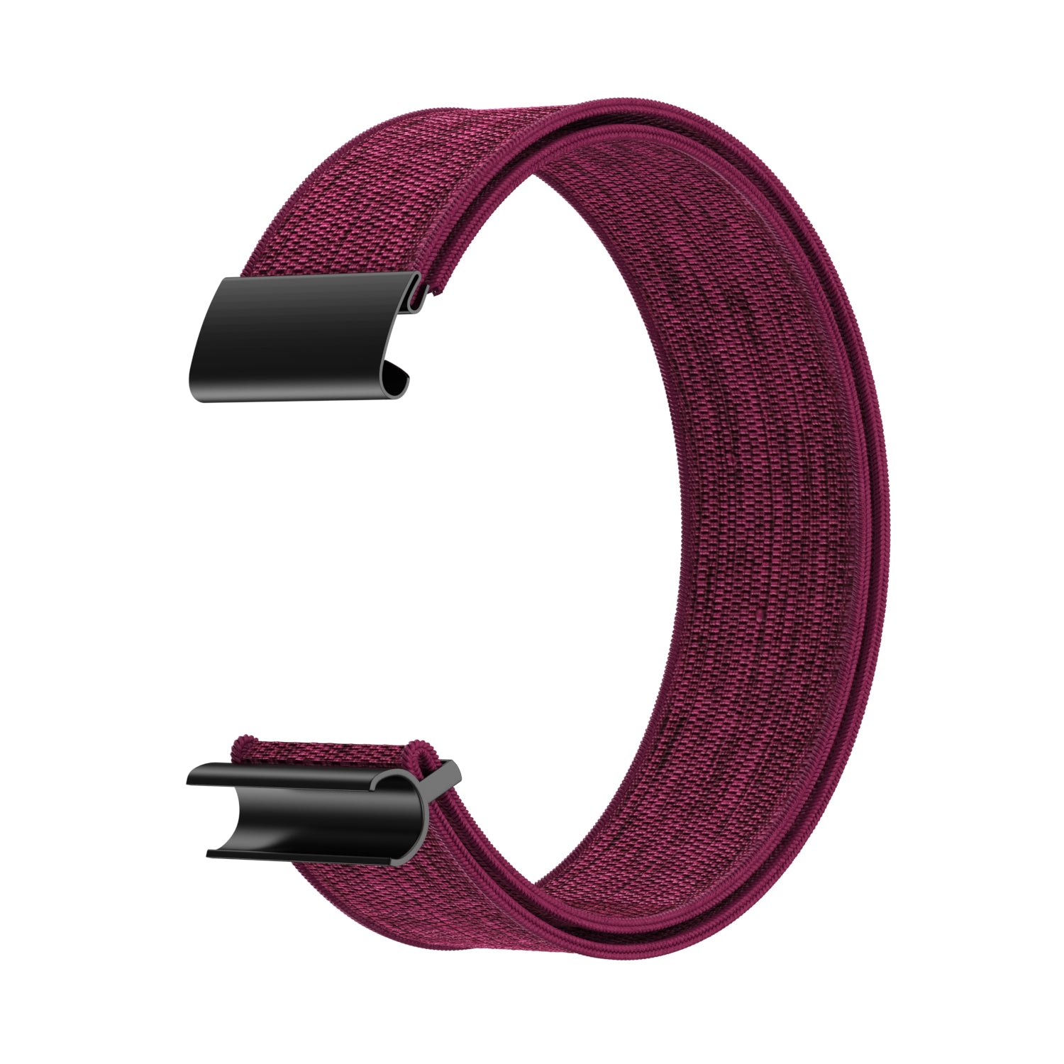 Burgundy woven loop band with black magnetic clasp for Whoop 4 fitness tracker