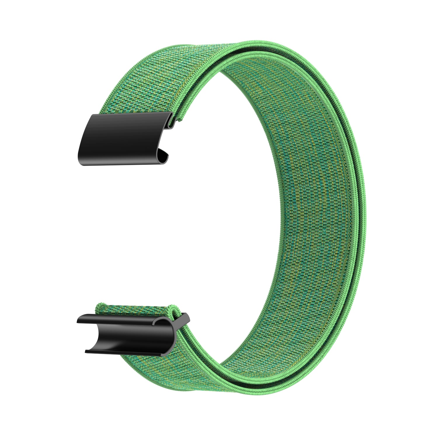 Green woven loop band with black buckle for Whoop 4 fitness tracker