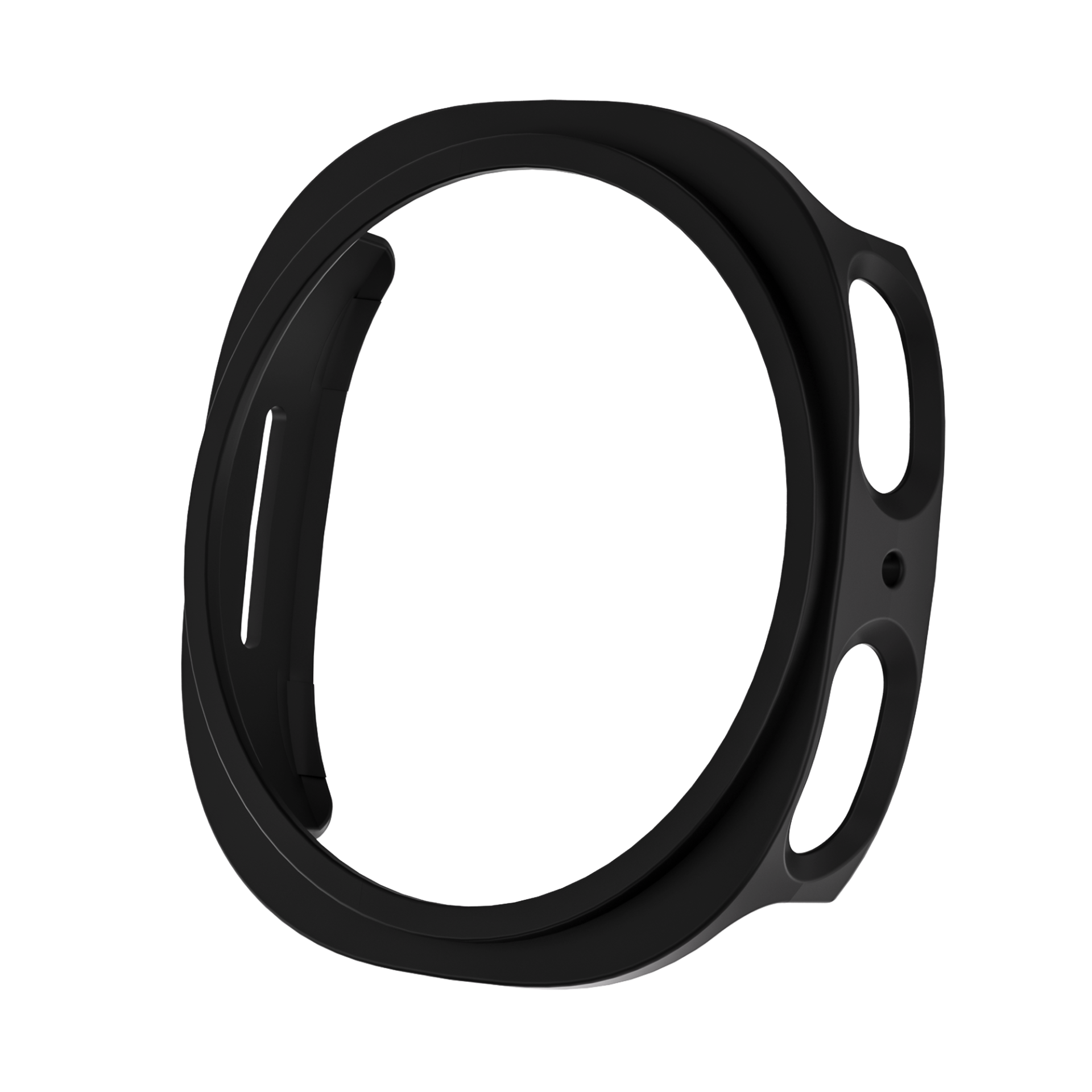 Black protective case for Galaxy Watch 8 with ergonomic handles and shock-absorbing design