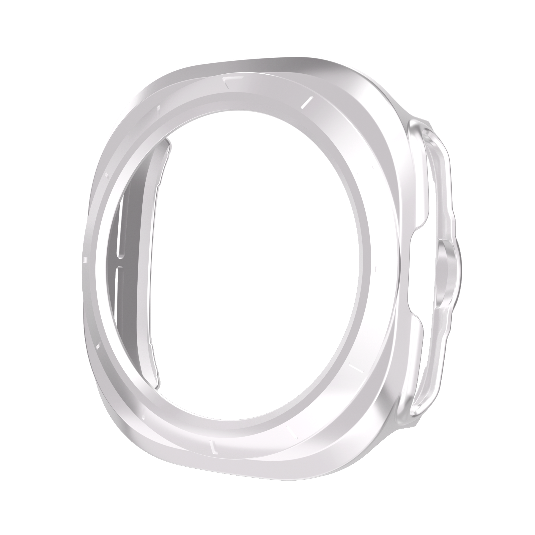 Clear protective case for Galaxy Watch Ultra with durable TPU bumper and scratch-resistant design