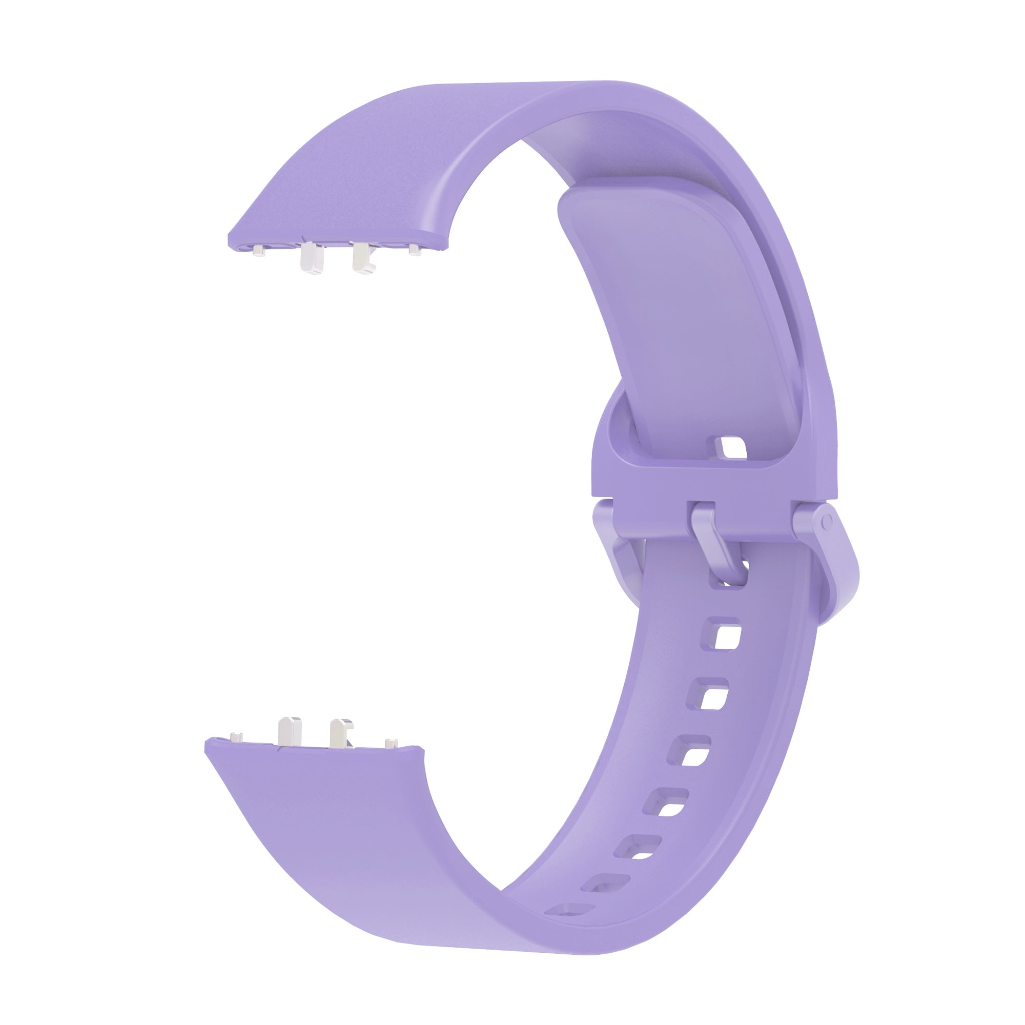 Lavender silicone band for Galaxy Fit3 smartwatch with adjustable strap and quick-release connectors