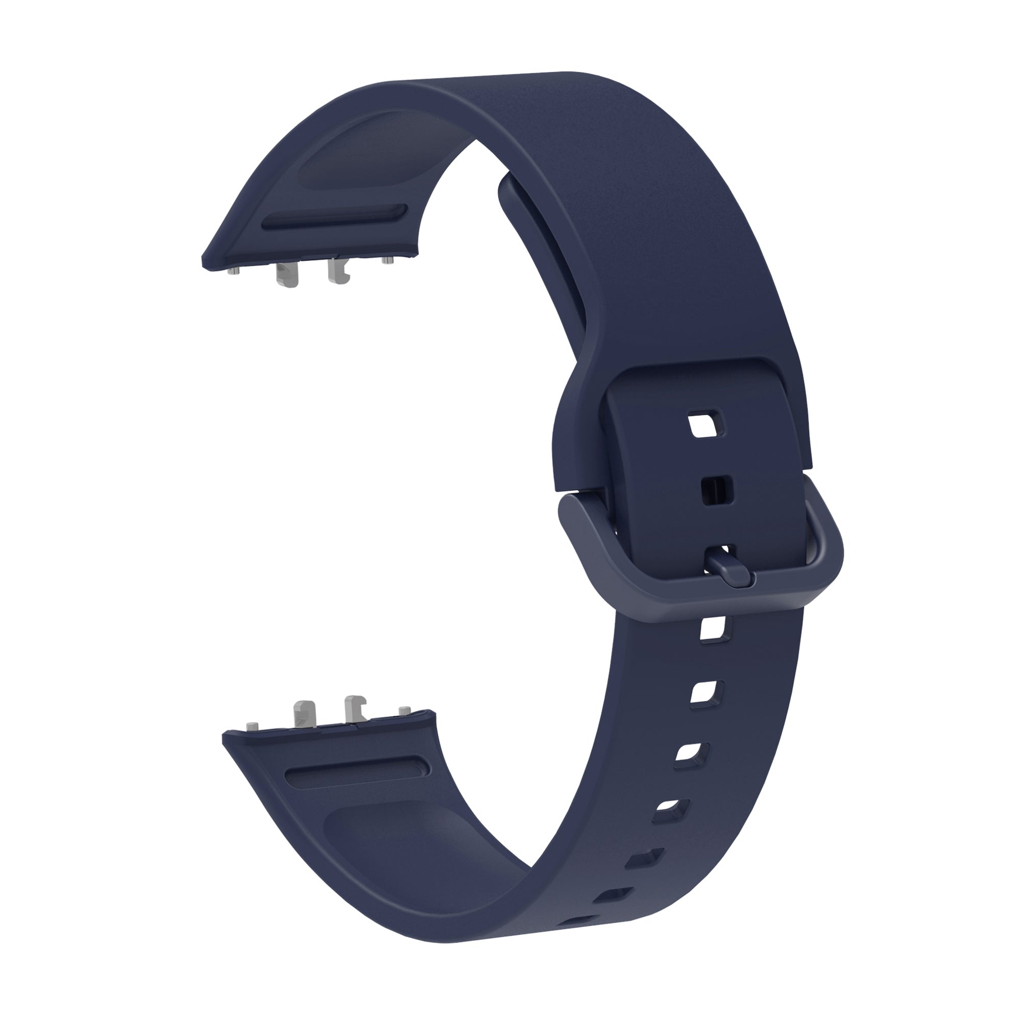 Navy blue silicone watch band with adjustable strap and metal connectors for Galaxy Fit3