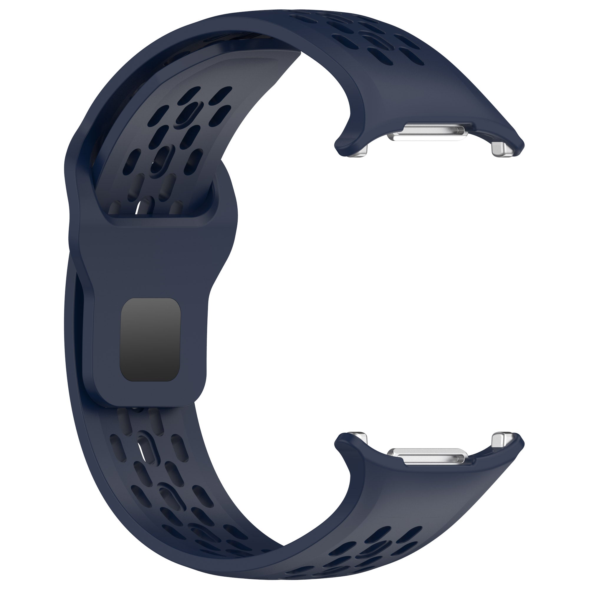 Navy blue Aero silicone sport band for Galaxy Watch Ultra with perforated ventilation holes and quick-release connectors