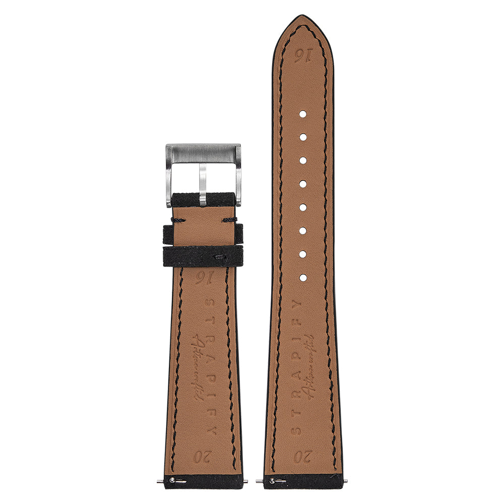 Alcantara Leather - Black for Pixel Watch 1-5 41mm
