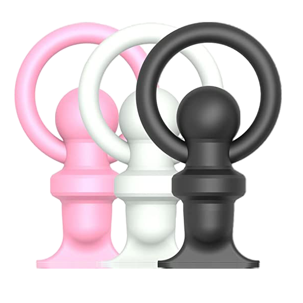 Quick release 18mm job fobs in pink, white and black with ring attachments for professionals