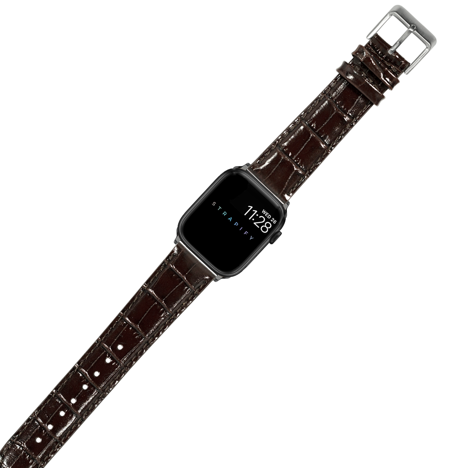[Apple Watch] Alligator Leather - Dark Brown