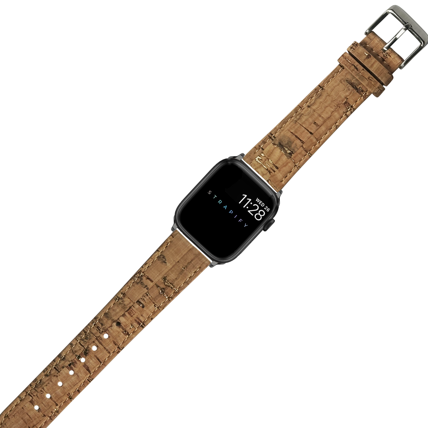 [Apple Watch] Cork Vegan Leather Strap - Brown