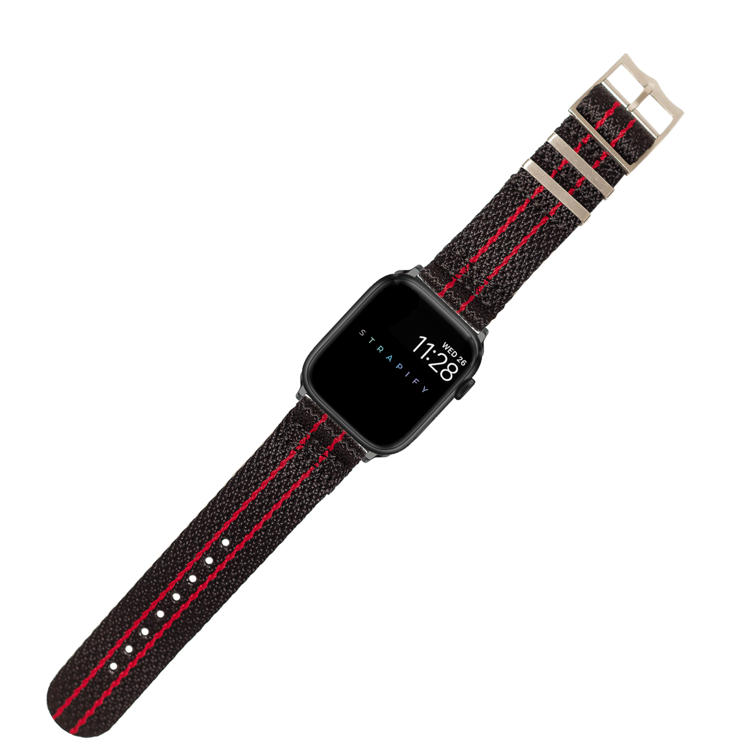 [Apple Watch] Sharktooth Militex - Black / Red