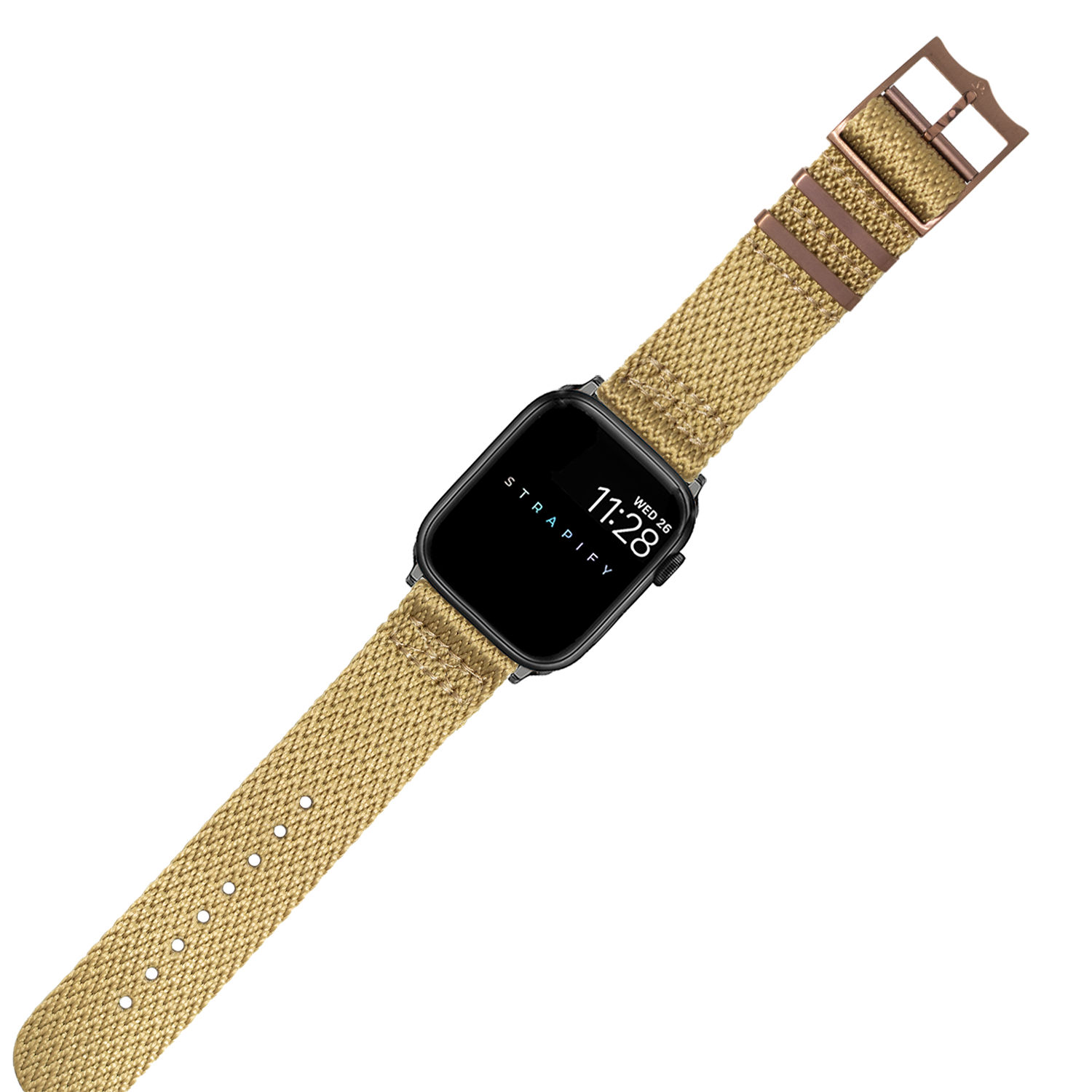 [Apple Watch] Sharktooth Militex - Wheat [Bronze Coloured Hardware]