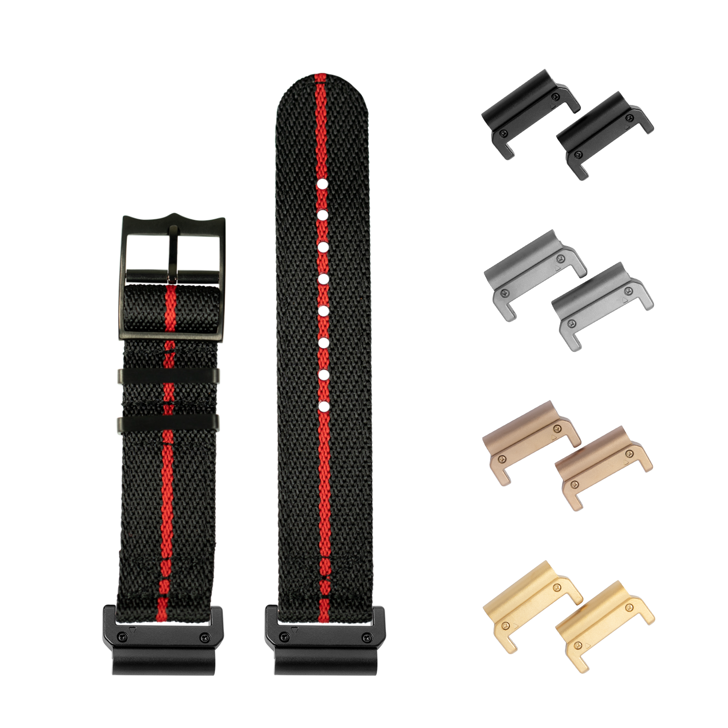 [QuickFit] Cross Militex - Black / Red [Black Hardware] 26mm