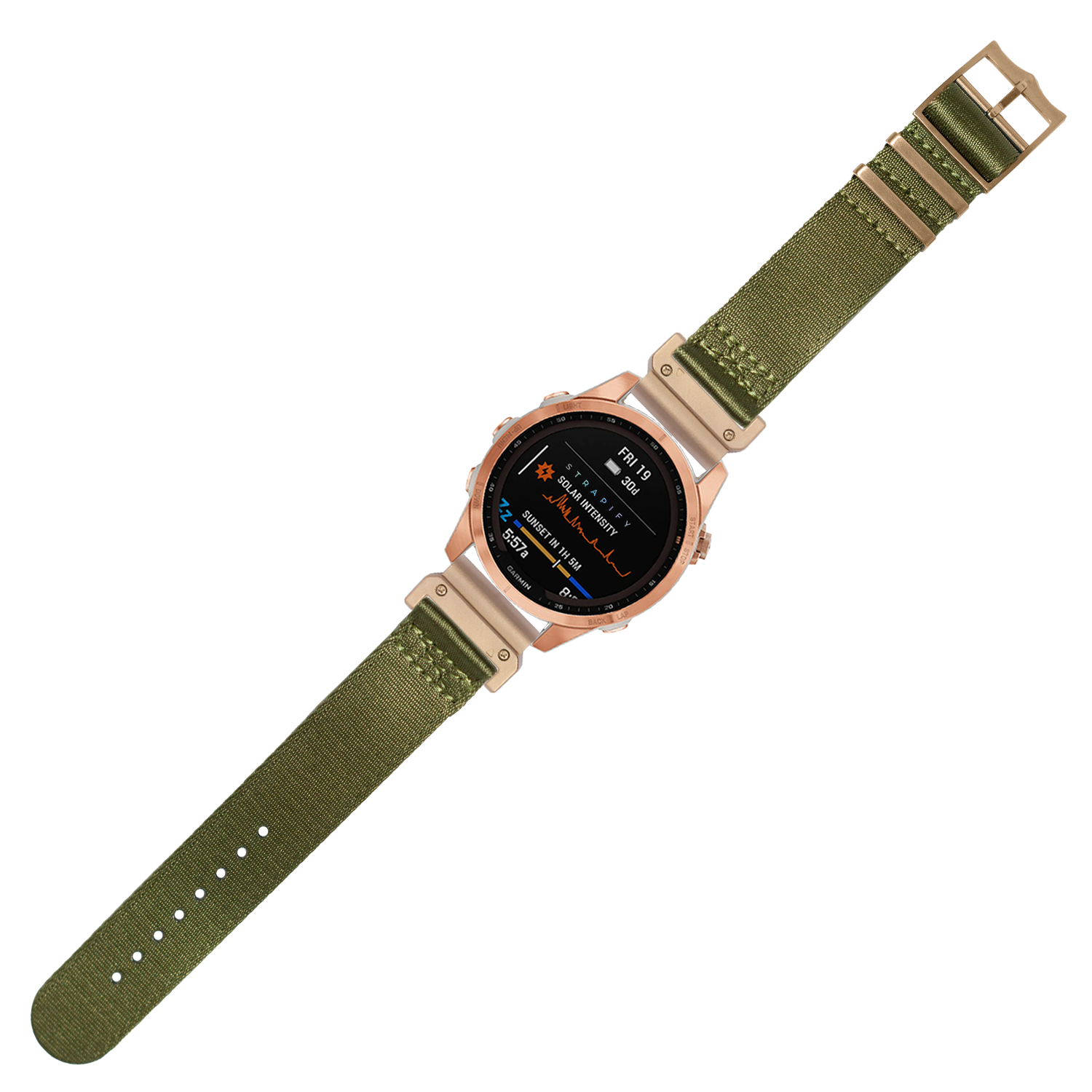 [QuickFit] Ultra Militex - Army Green [Rose Gold Hardware] 22mm