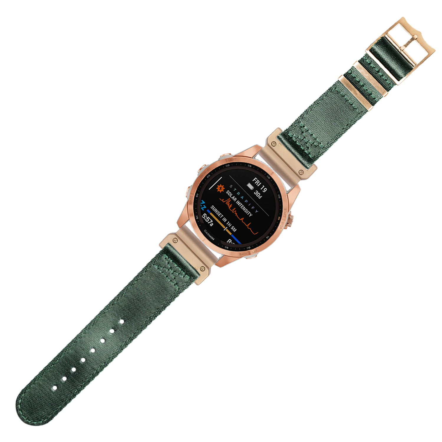[QuickFit] Ultra Militex - Forest Green [Rose Gold Hardware] 22mm