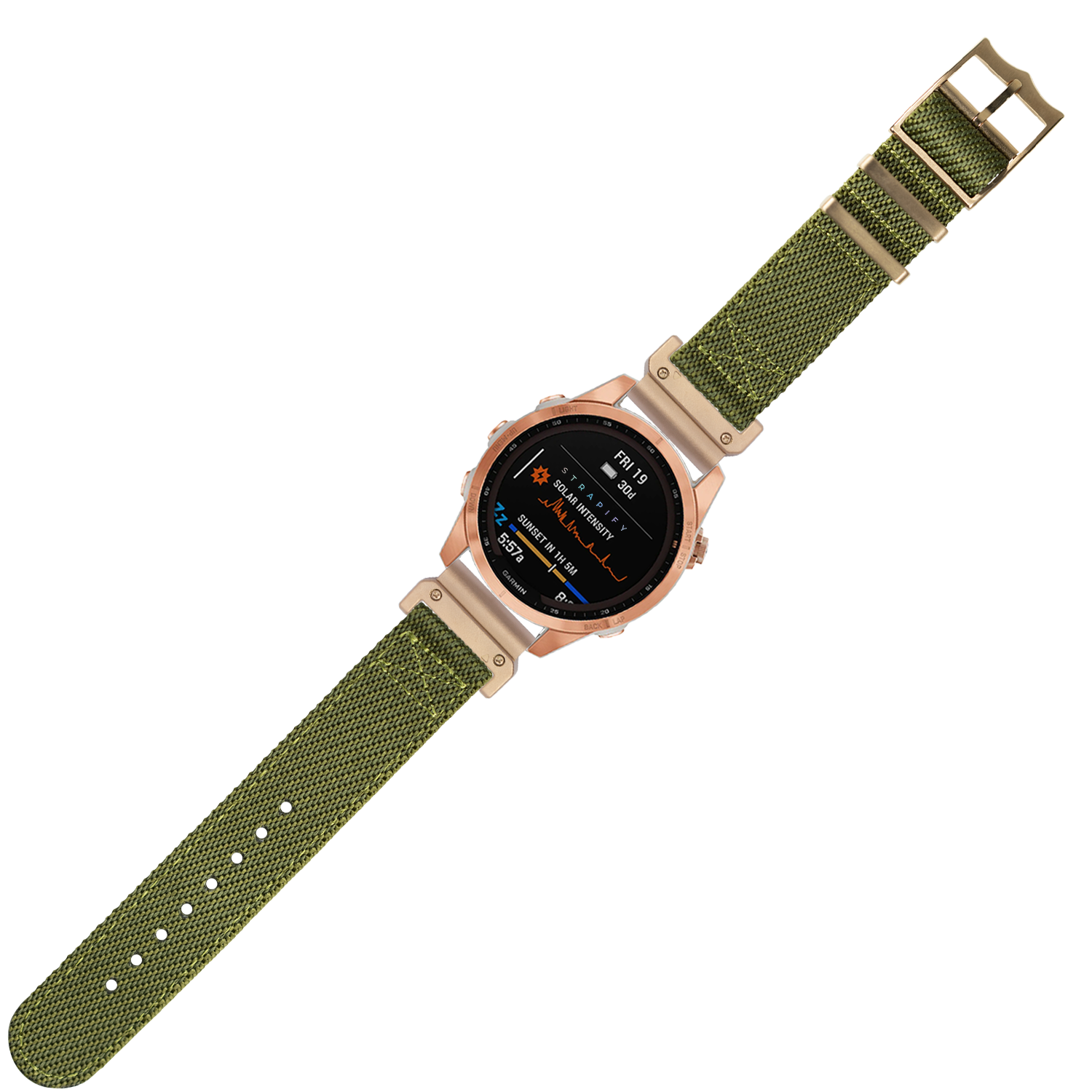 [QuickFit] Cross Militex - Army Green [Rose Gold Hardware] 22mm