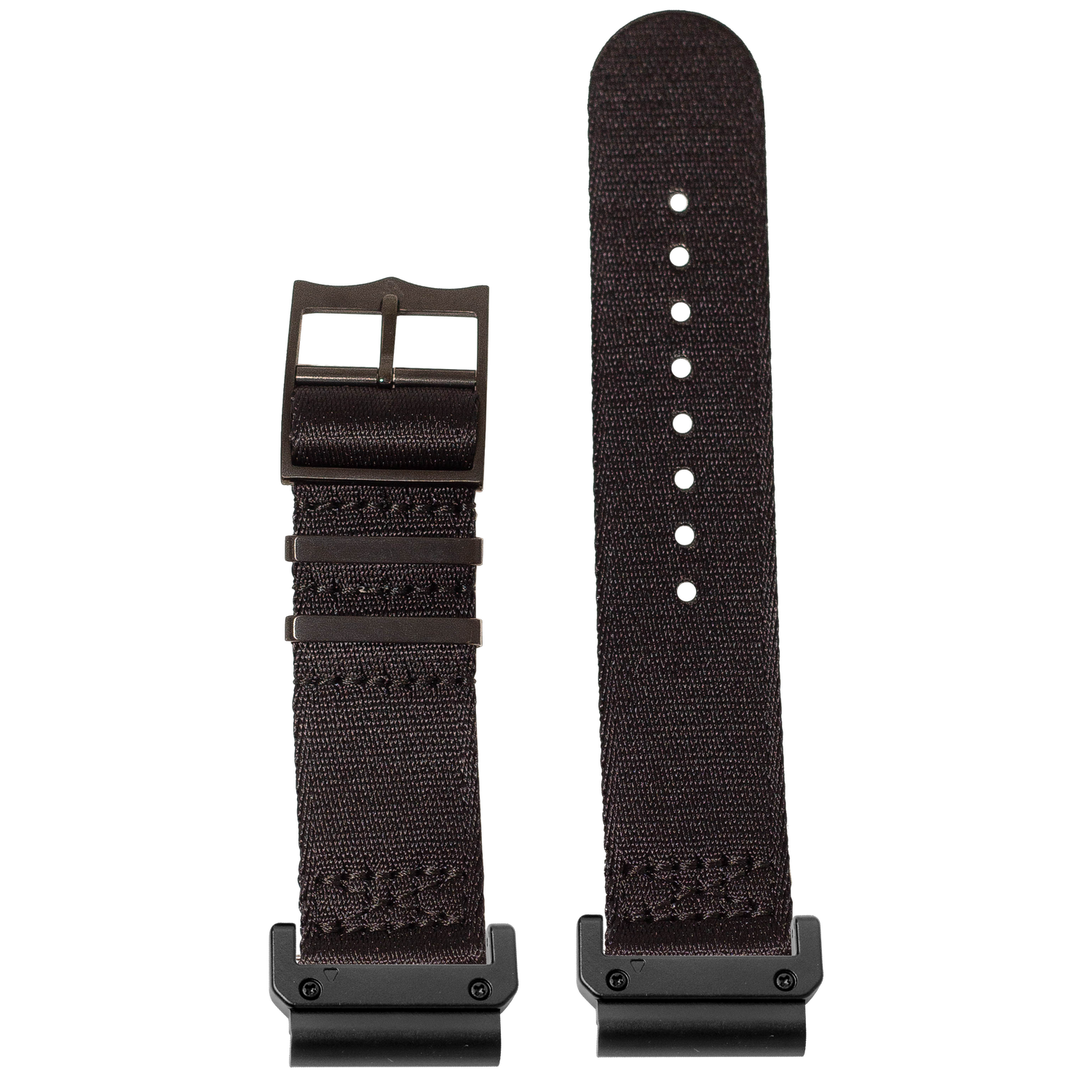 Ultra Militex Stealth Black Black Hardware strap with QuickFit adapters attached to both ends