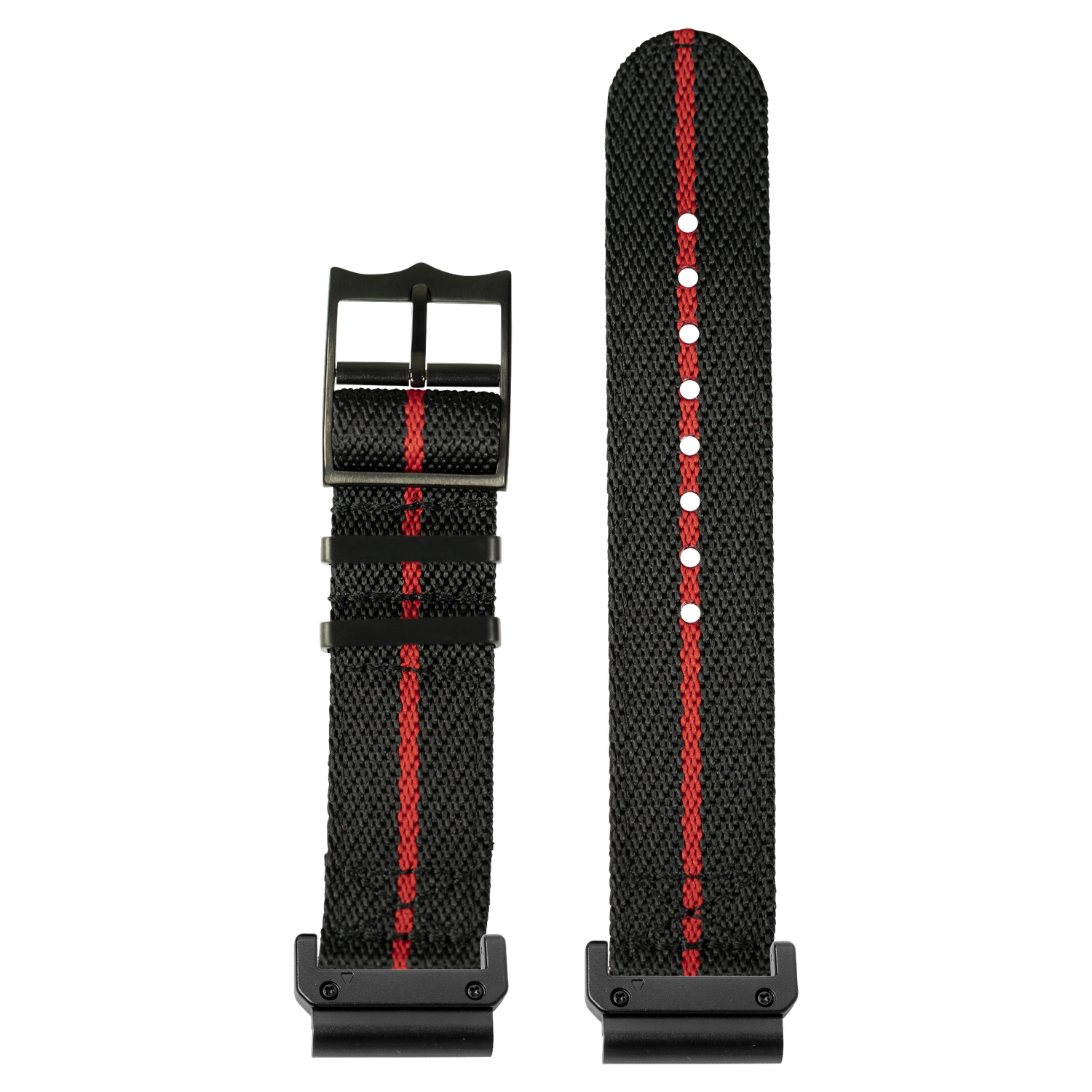 Cross Militex Black Red Black Hardware strap with QuickFit adapters attached to both ends