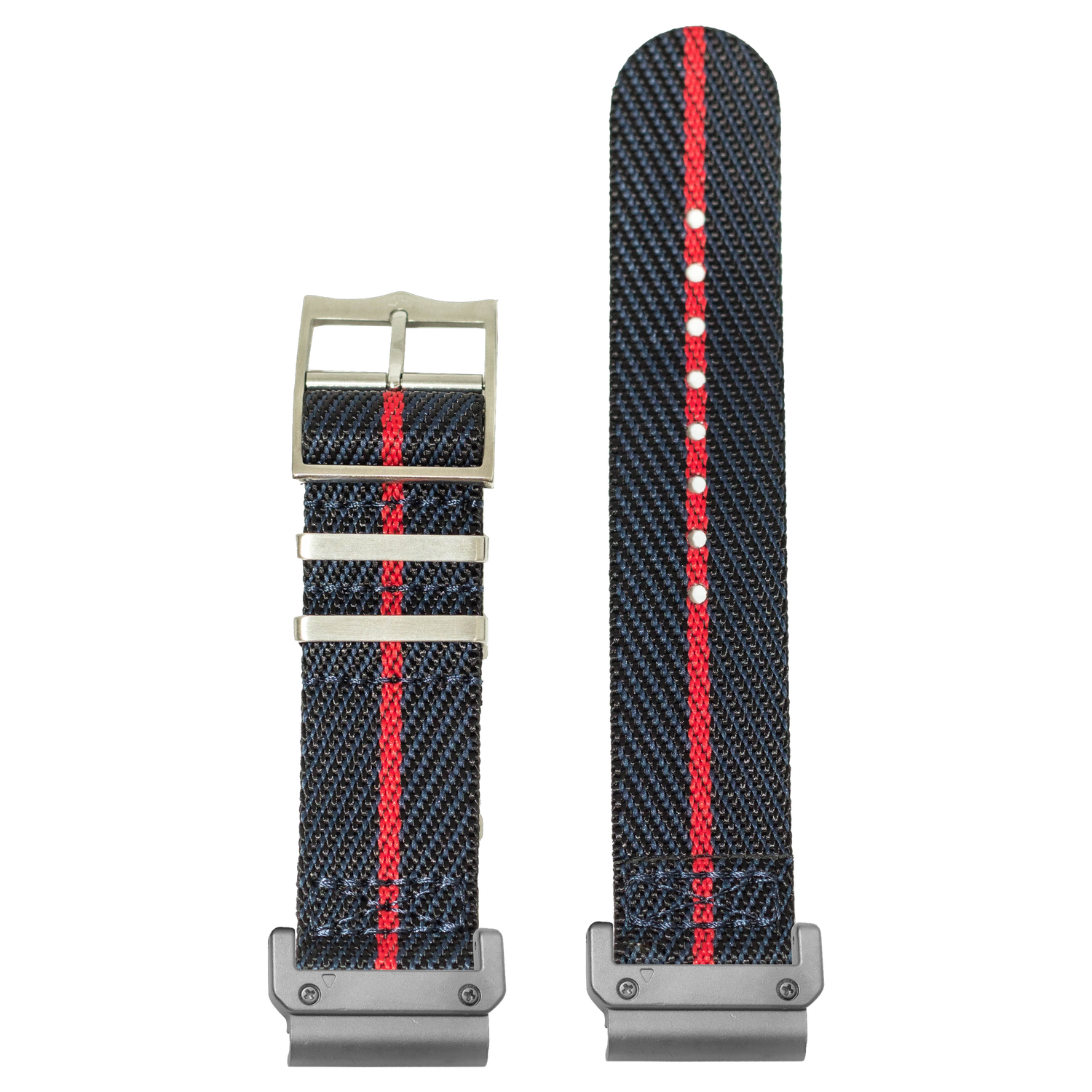 Cross Militex Night Blue Red strap with QuickFit adapters attached to both ends