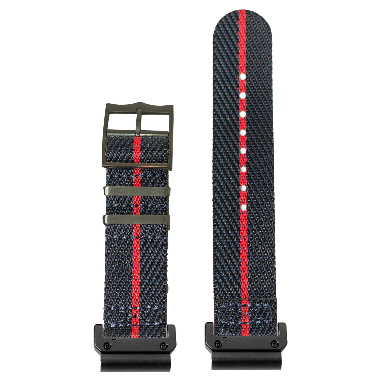 Cross Militex Night Blue Red Black Hardware strap with QuickFit adapters attached to both ends