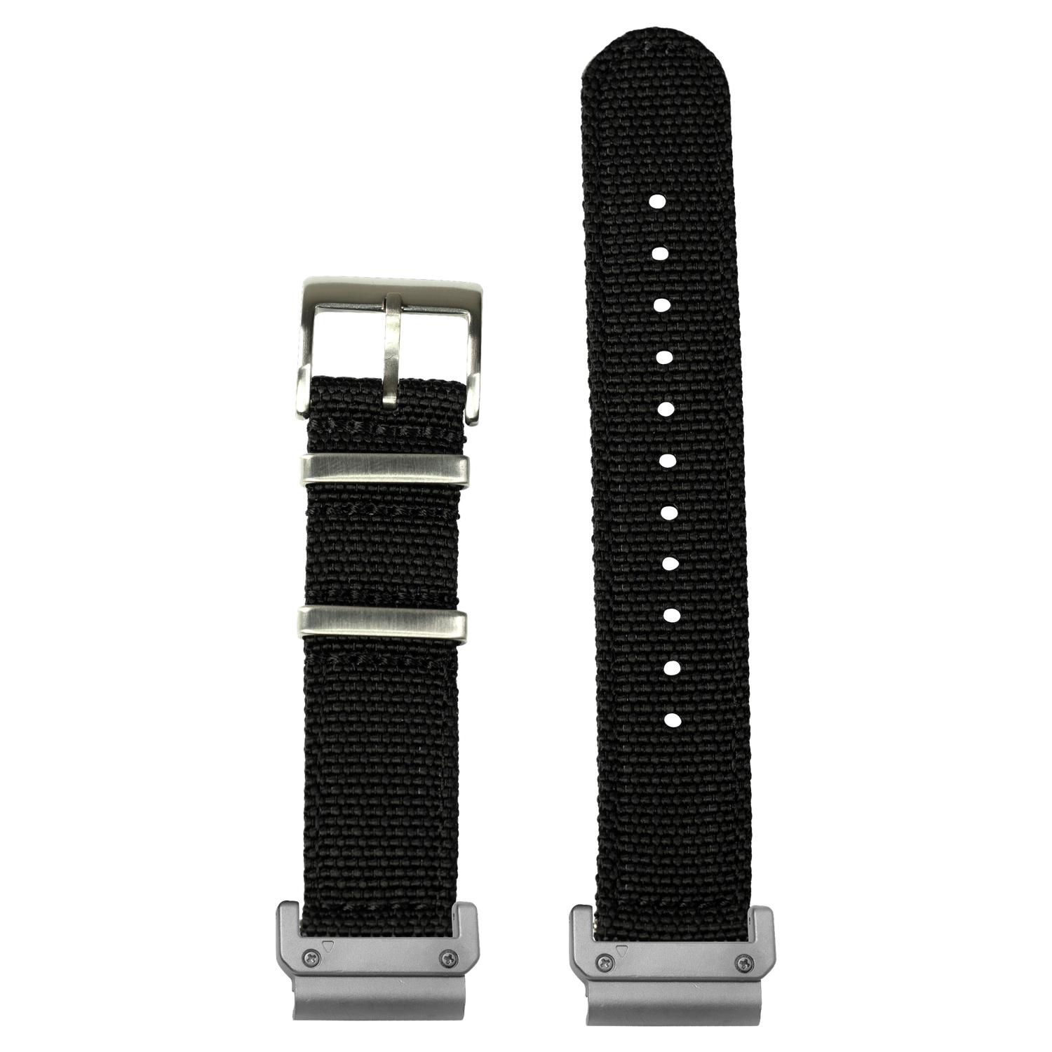 Alpha Militex Black strap with QuickFit adapters attached to both ends