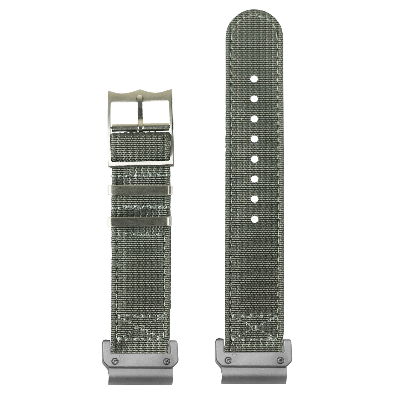 Alpha Militex Grey strap with QuickFit adapters attached to both ends