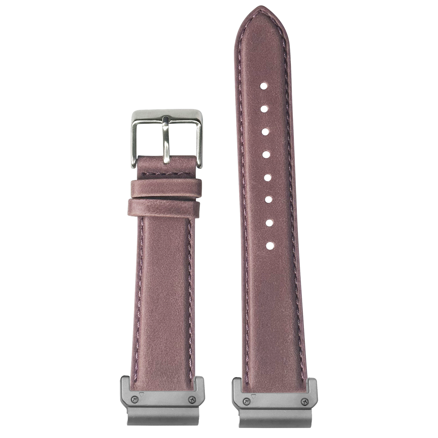 Padded Leather Mauve strap with QuickFit adapters attached to both ends
