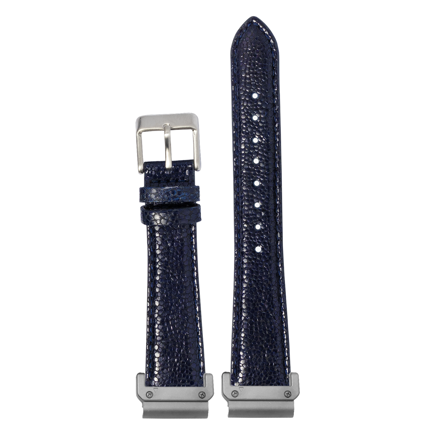 Faux Stingray Navy Blue strap with QuickFit adapters attached to both ends