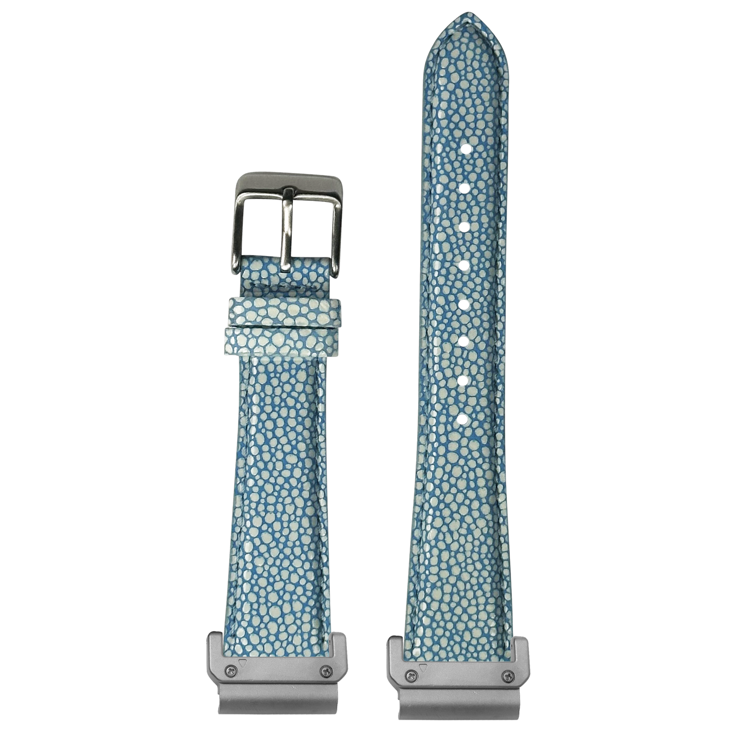 Faux Stingray Blue strap with QuickFit adapters attached to both ends