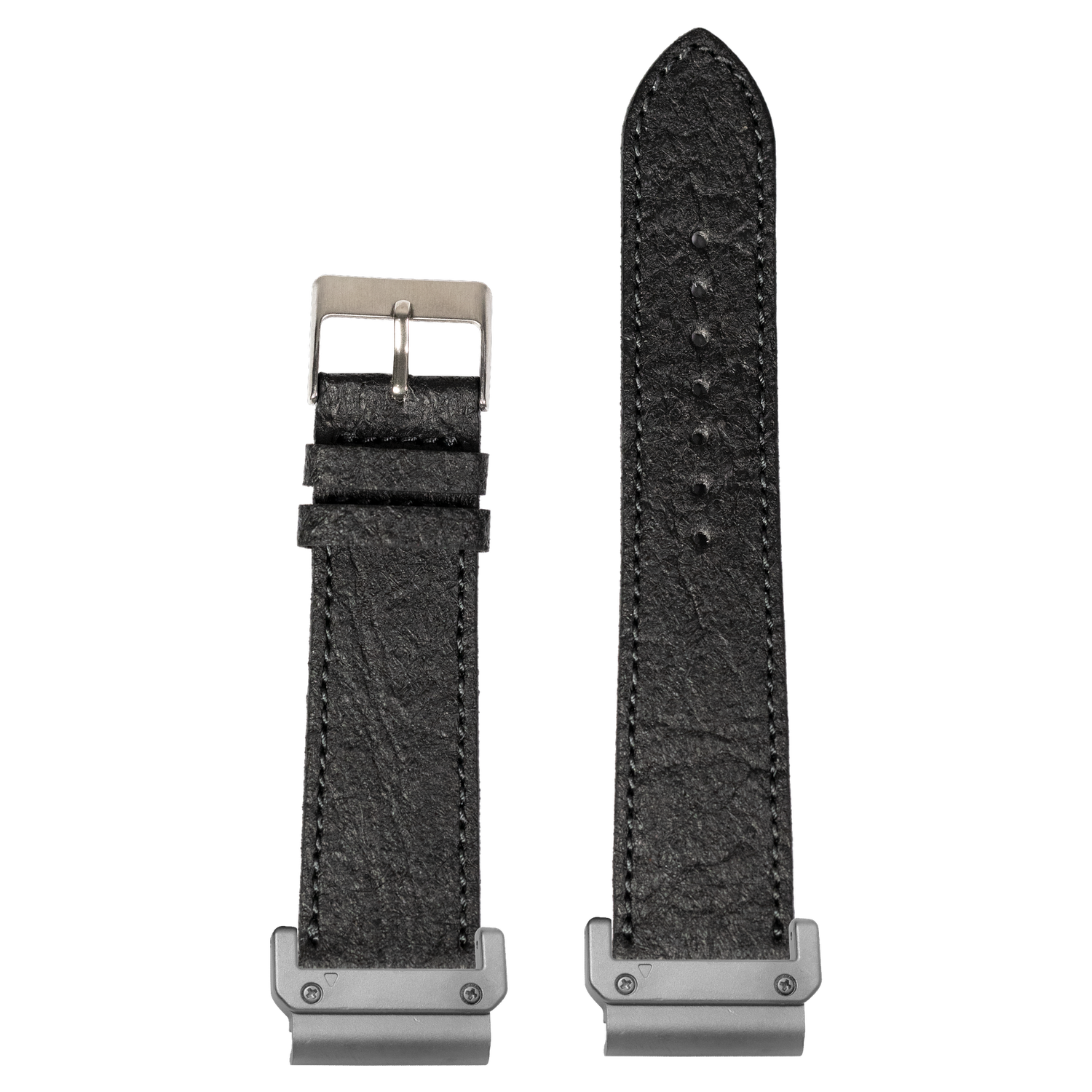 Watch strap with QuickFit 20mm adapters attached to both ends - flat lay