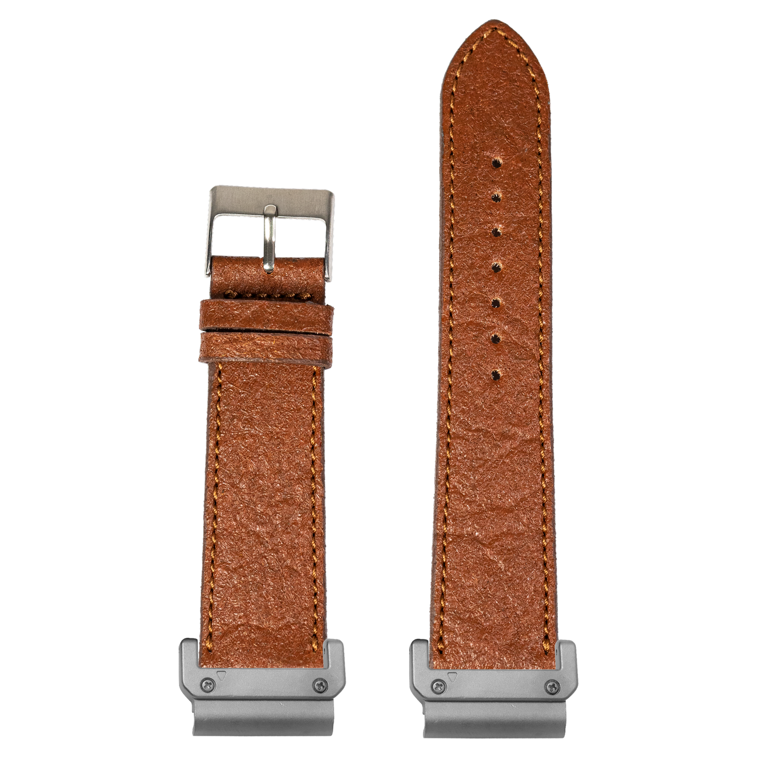 Watch strap with QuickFit 20mm adapters attached to both ends - flat lay