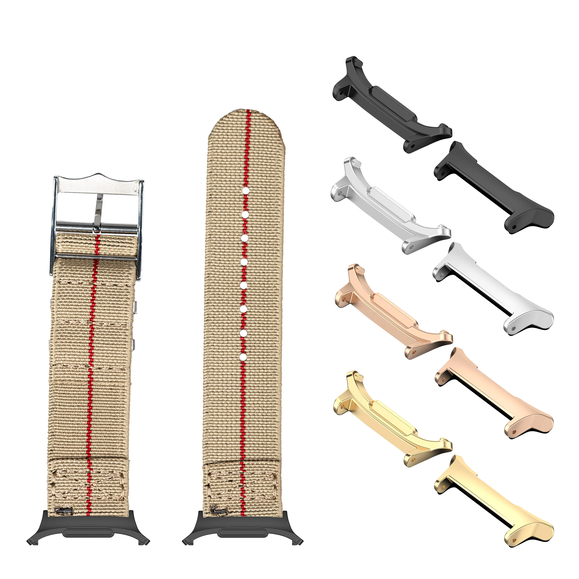 Cat scratching posts with replacement brackets in multiple finishes including black, silver, white, rose gold and brass