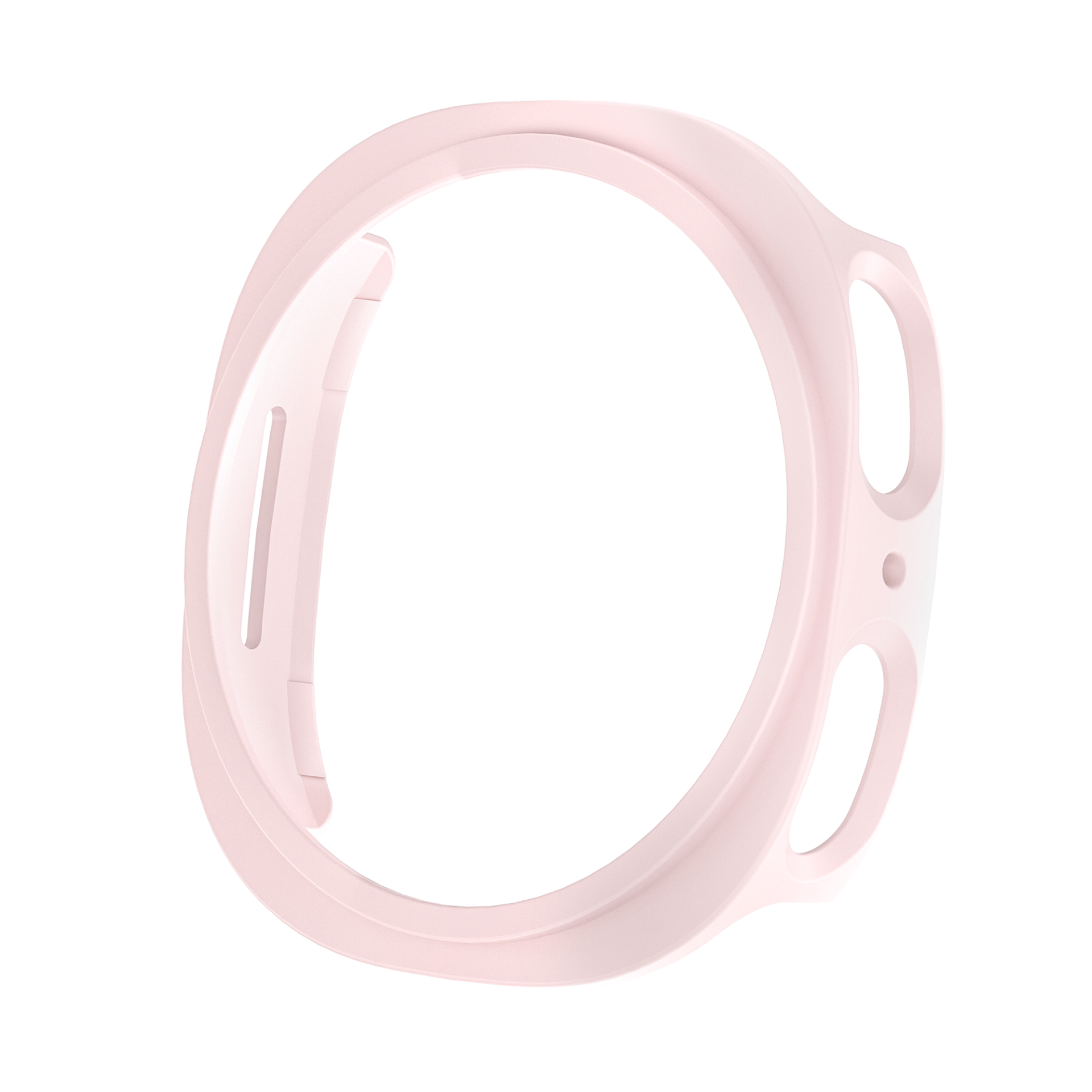 Pink protective case for Galaxy Watch 8 with reinforced bumper design and cutout handle grips