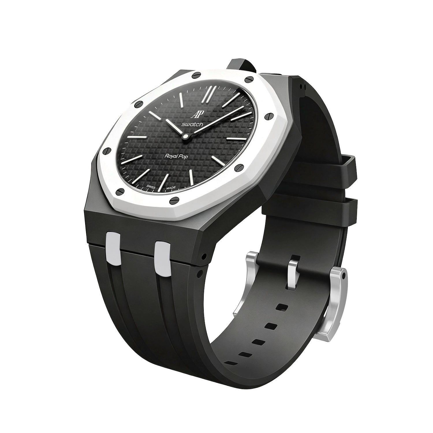 PRE-ORDER] [AP x Swatch Royal Pop] Bioceramic/Silicone Strap - Black