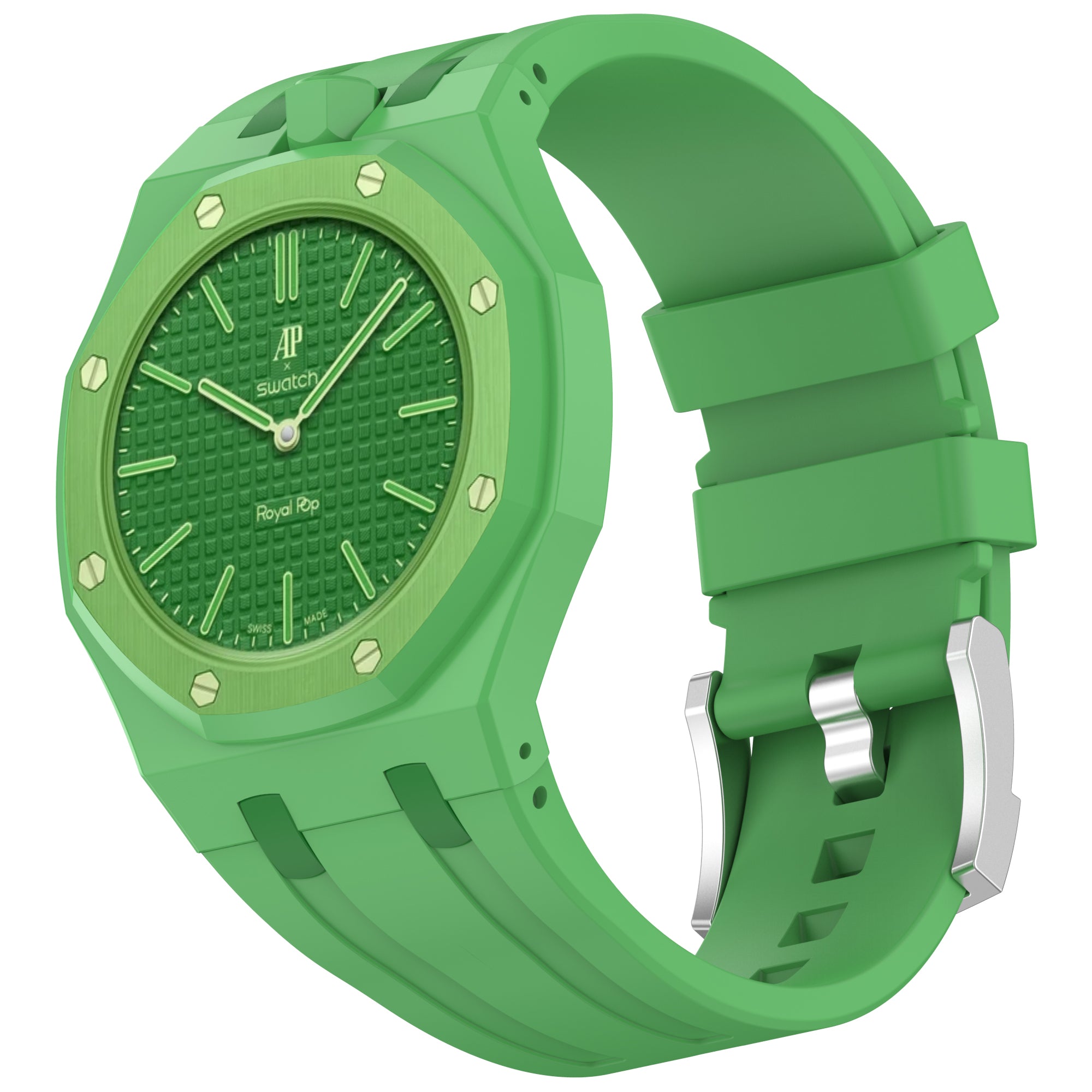 PRE-ORDER] [AP x Swatch Royal Pop] Bioceramic/Silicone Strap - Green