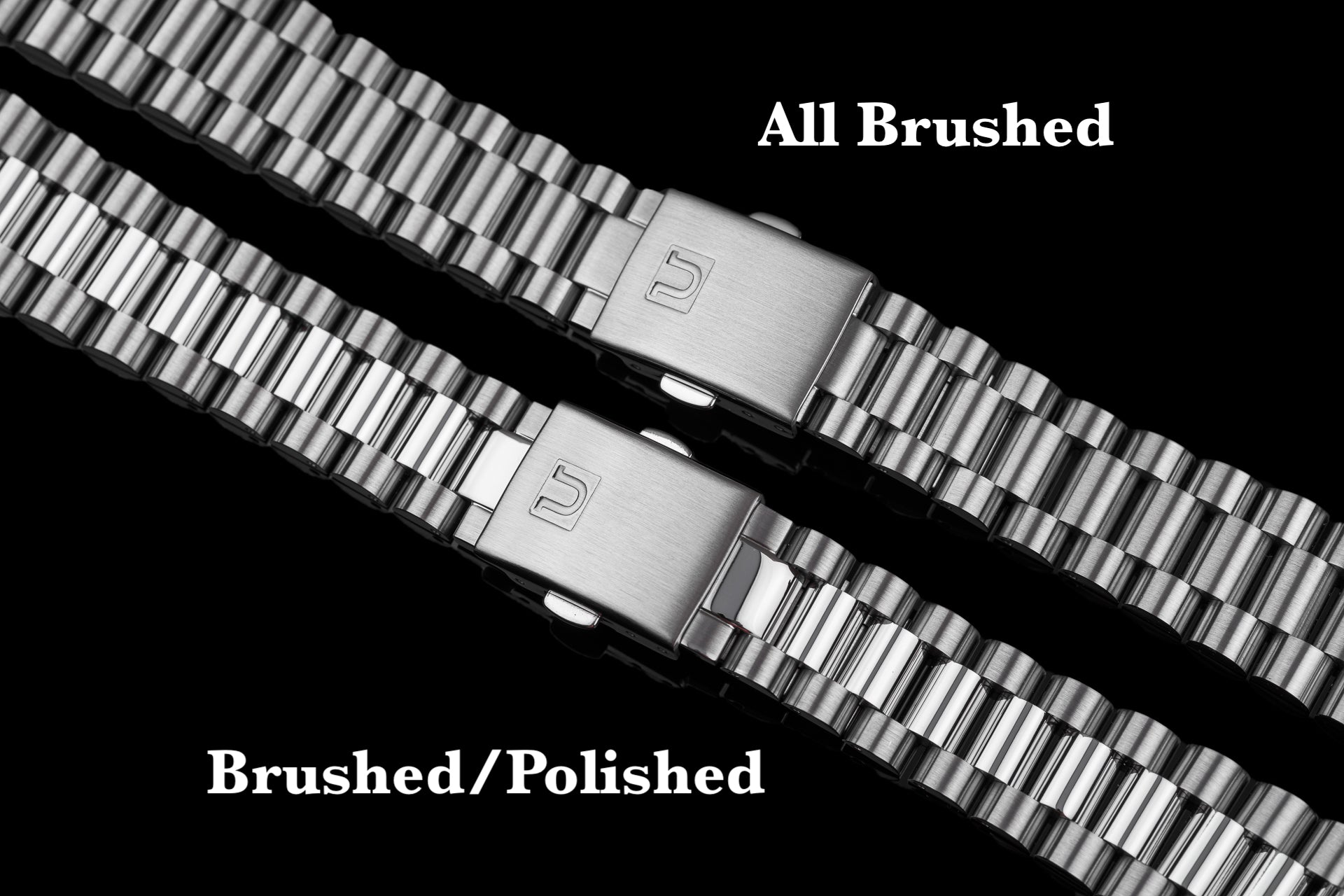 Stainless steel watch bracelets in brushed and polished finishes, classic link design for Seiko SARB017 timepiece