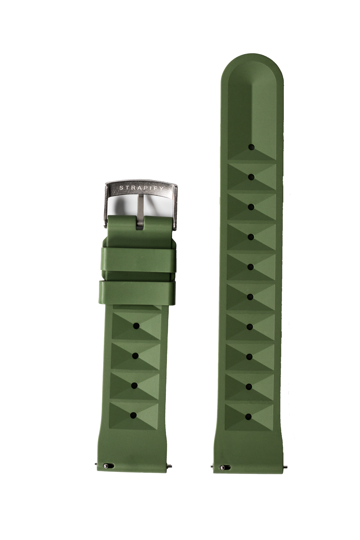 King Waffle FKM Rubber - Army Green for Pixel Watch 3-5 45mm