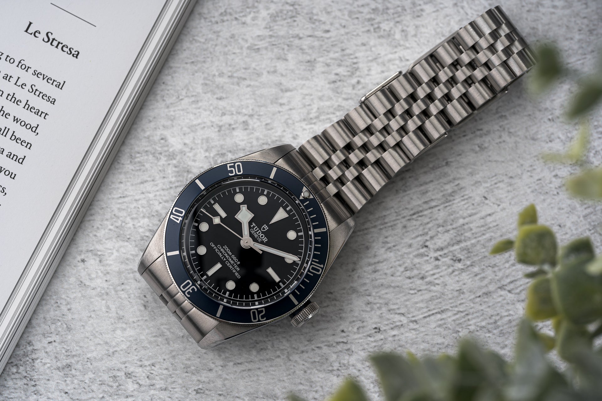Stainless steel bracelet for Tudor 41mm dive watch with solid link construction and secure clasp