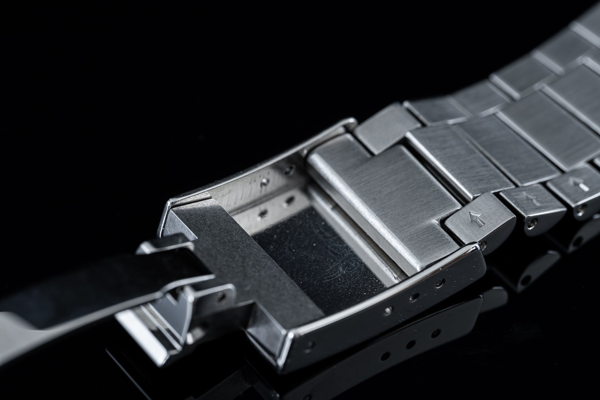 Stainless steel Uncle US1450 Lincoln bracelet with solid links and deployant clasp designed for Tudor Black Bay 41mm watch