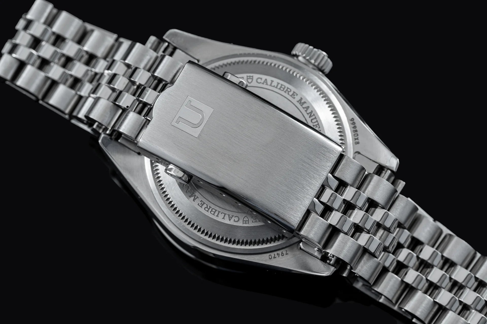 Stainless steel Uncle Executive bracelet with solid links and deployant clasp for Tudor Black Bay 58 GMT watch