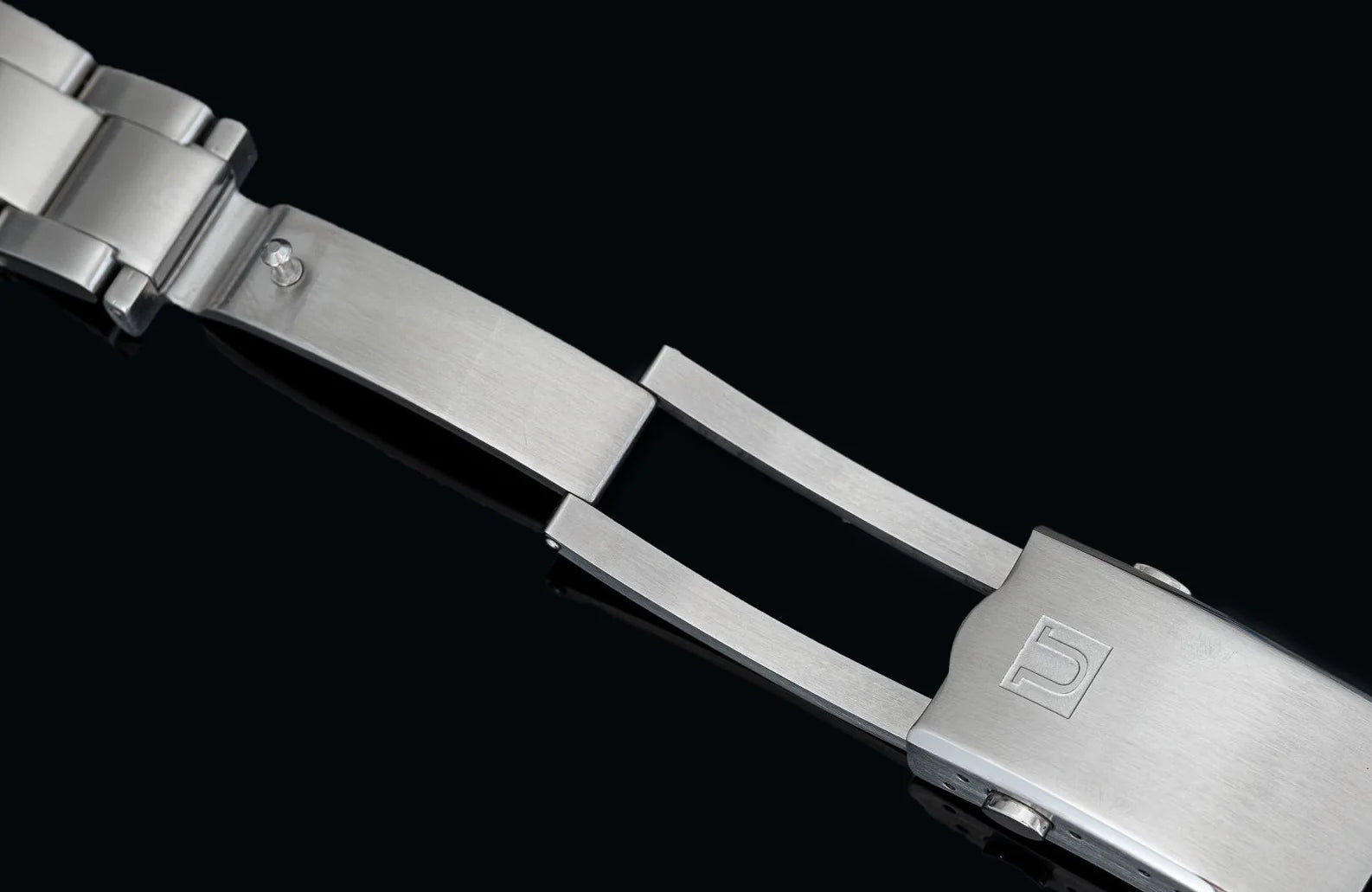 Stainless steel Uncle Senator bracelet for Tudor Black Bay 58 GMT watch with brushed finish and numbered clasp