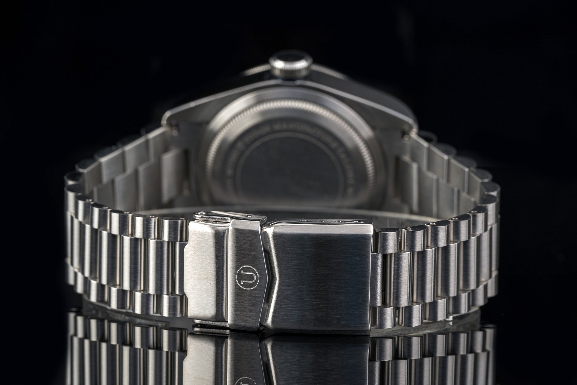 Stainless steel bracelet with deployant clasp for Tudor Black Bay 41mm watch, polished and brushed finish