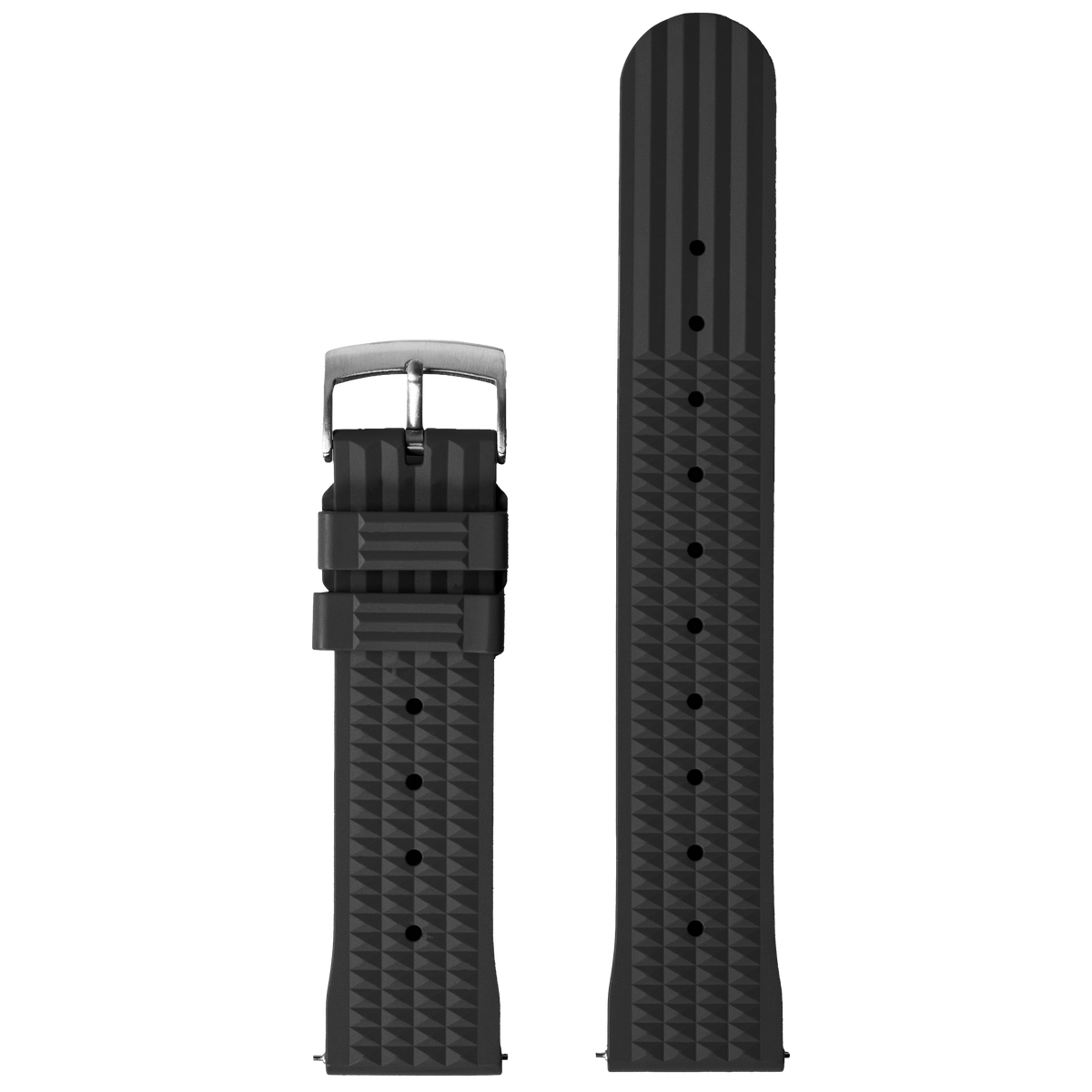King Waffle FKM Rubber - Black for Pixel Watch 1-5 41mm