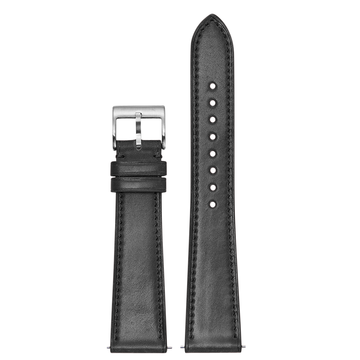 Horween Shell Cordovan - Black for Pixel Watch 3-5 45mm