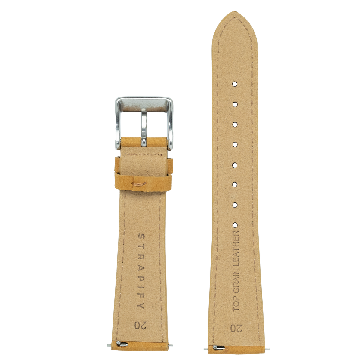 Nubuck Leather - Brown for Pixel Watch 3-5 45mm