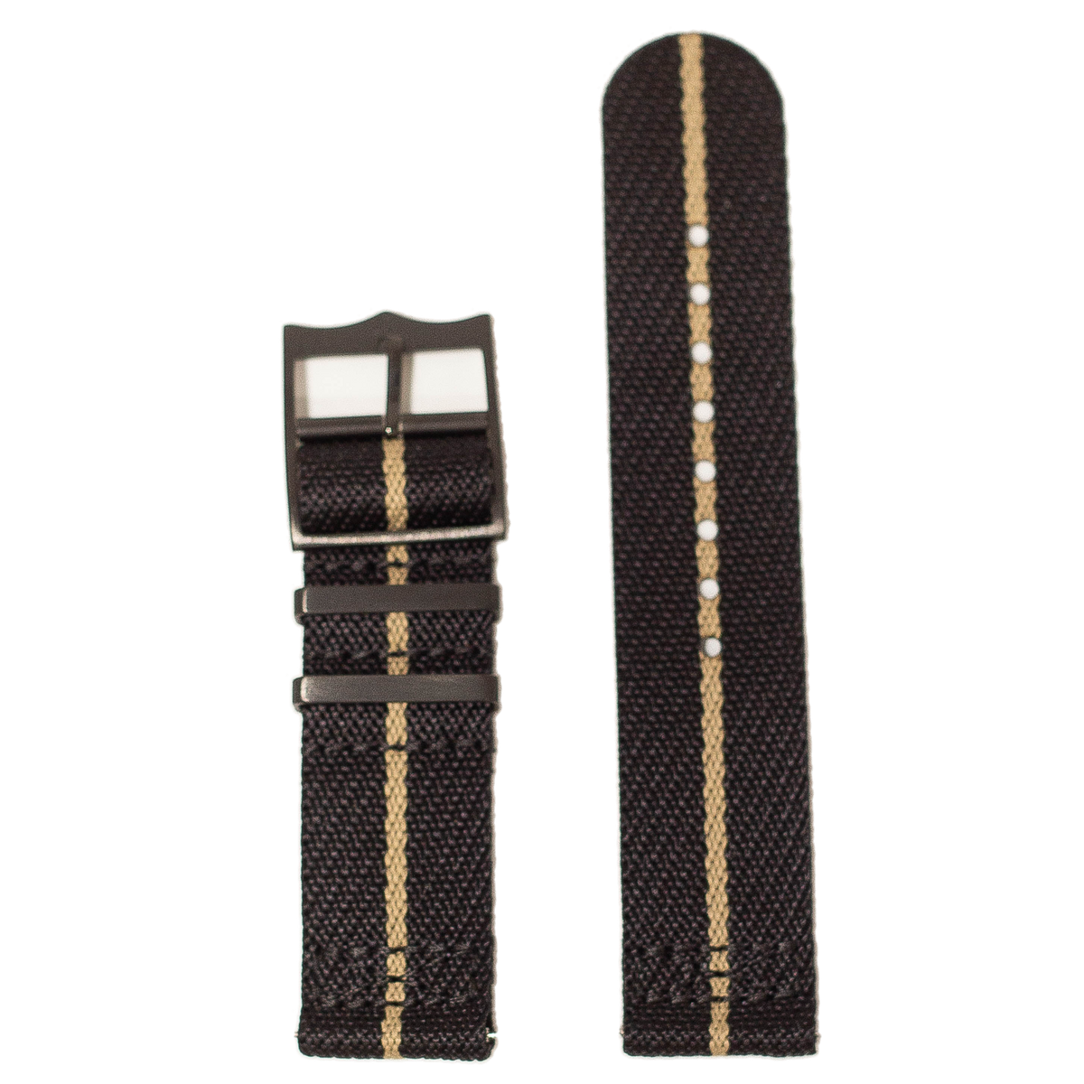 Stealth black wheat black hardware cross NATO watch strap